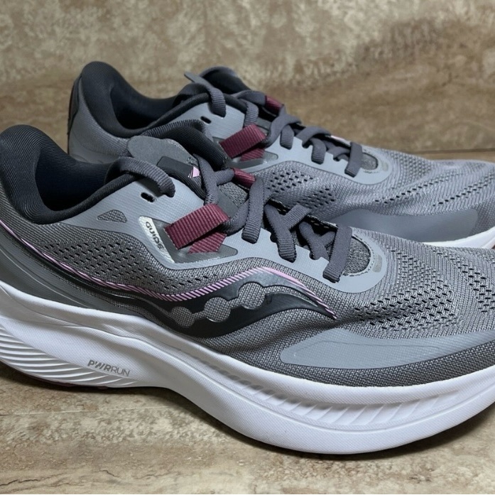 Saucony Gray And Pink Athletic Shoes